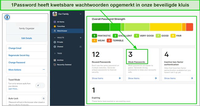 Beste familie wachtwoordbeheerders - 1Password en Watchtower detecteren zwakke wachtwoorden