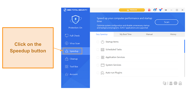 Optimizing system performance using 360 Total Security