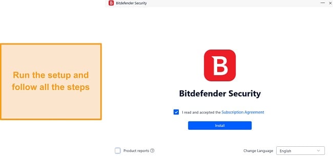 Installing Bitdefender