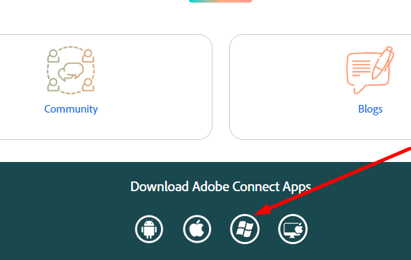 Baixar para Adobe Connect Windows
