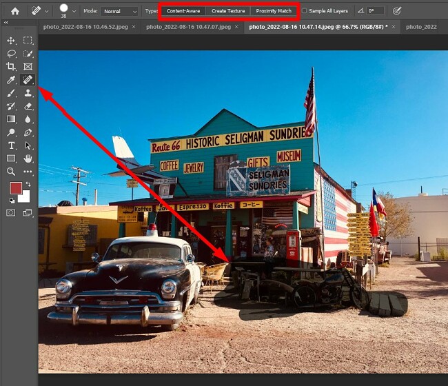 Rimuovere le immagini indesiderate con Photoshop