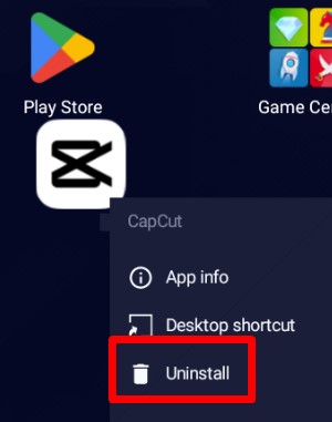 Uninstall CapCut