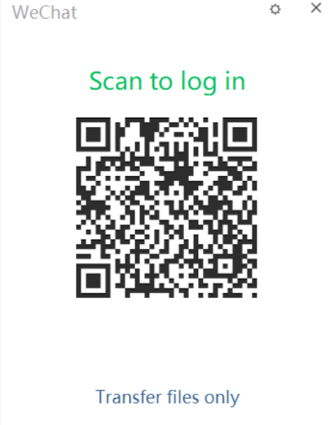 WeChat-scan om in te loggen screenshot