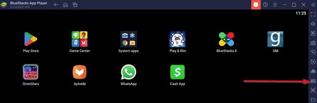 Zelle BlueStack APK install button screenshot