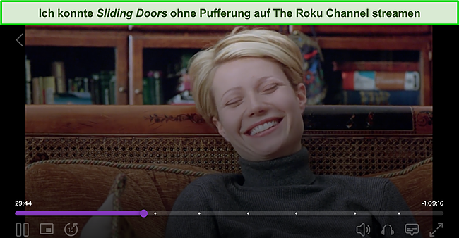 Screenshot des Streamings von „Shrek 2“ auf The Roku Channel.