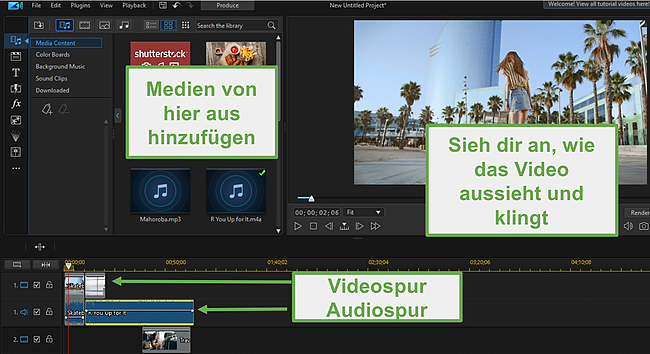 PowerDirector-Videobearbeitung.