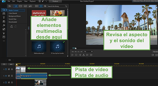 Edición de vídeo PowerDirector.