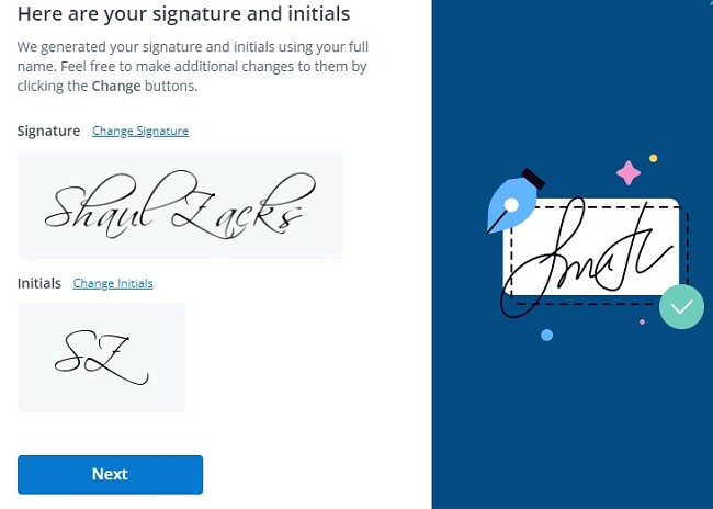 Carte de signature Signnow