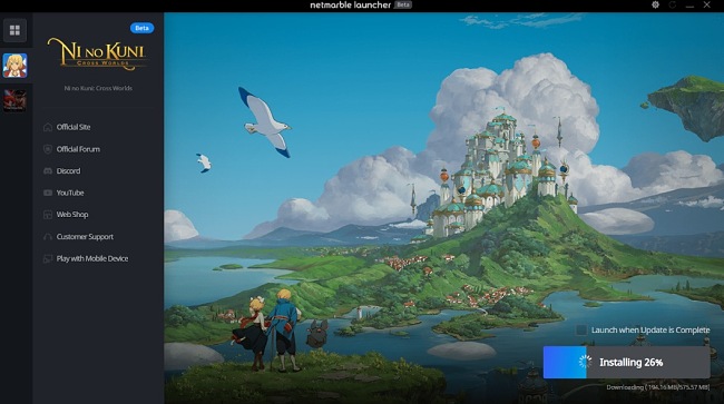 Ni no Kuni: Cross Worlds installing screenshot