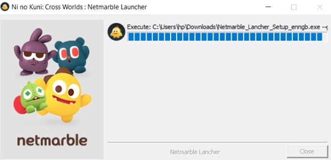 Ni no Kuni: Cross Worlds installation launcher screenshot