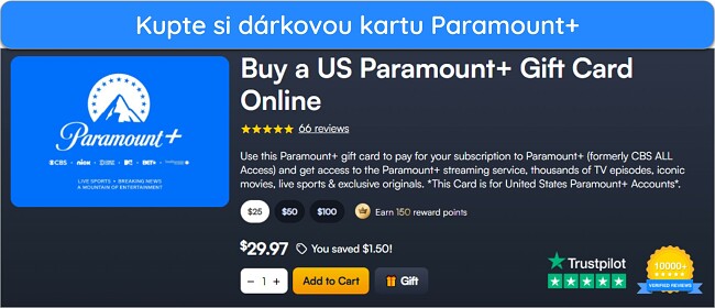 Jak sledovat Paramount+ a koupit dárkovou kartu