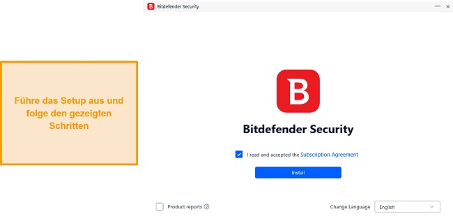 Bitdefender installieren