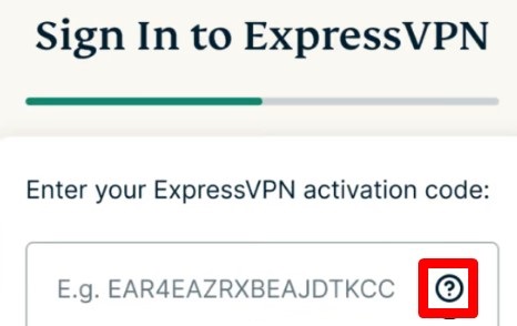 Código de activación de ExpressVPN