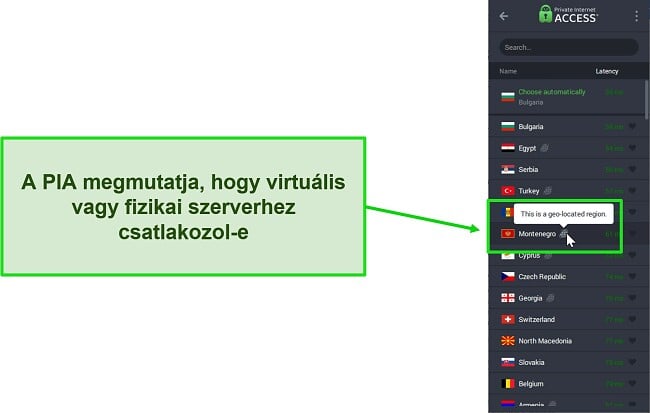 Képernyőkép a PIA virtuális geoszerverhez való csatlakozásáról