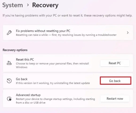 Windows 11 file recovery screenshot