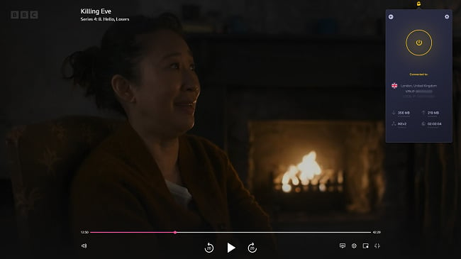 CyberGhost successfully unblocked Killing Eve on bbc iplayer