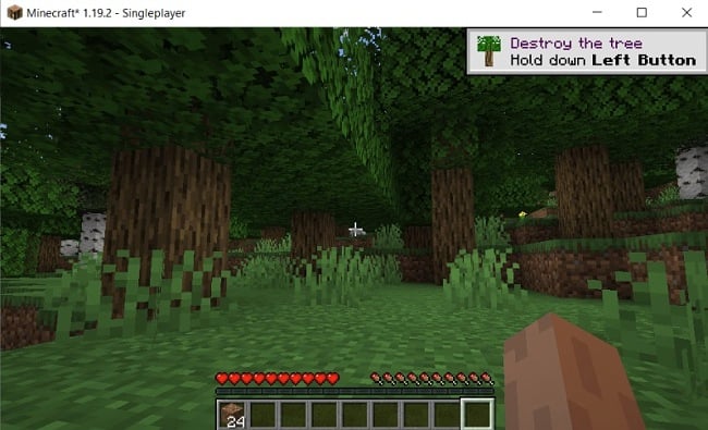 TLauncher Minecraft-Screenshot im Spiel