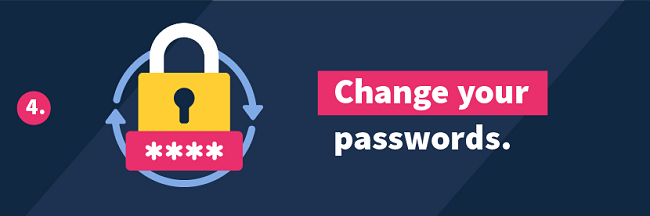 4. Change your passwords.