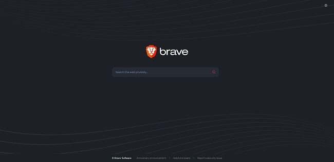 Skjermbilde av Brave private søkemotor