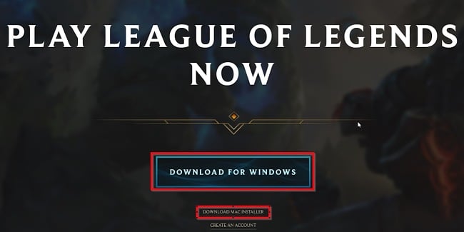 Riot Client tải về for Windows button screenshot