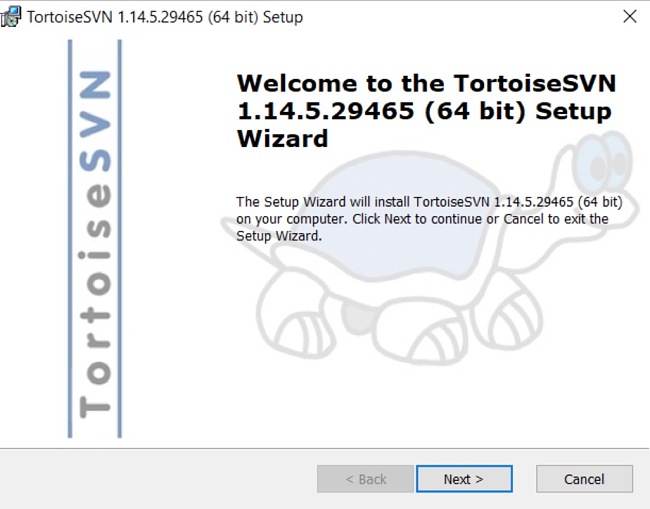 TortoiseSVN セットアップのスクリーンショット