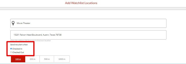 Emplacement de la liste de surveillance XNSPY