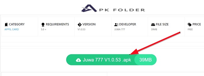 Juwa 777 download button screenshot