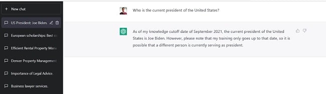 Скриншот ответа ChatGPT