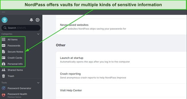 You can use NordPass to store various kinds of sensitive data