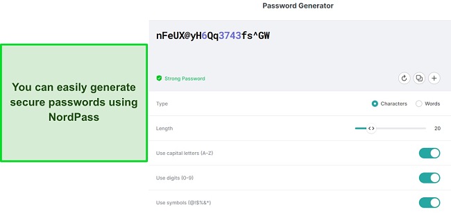 NordPass makes it easy to generate unbreakable passwords