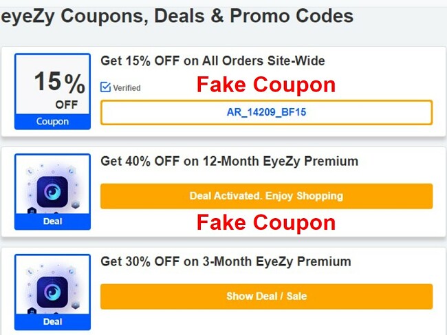 Fake coupons 2