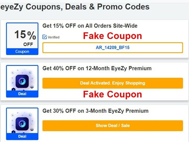 Fake coupons 2