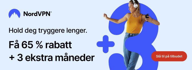 Skjermdump av tilbudet NordVPN våren 2023