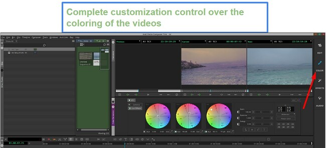 Color correction Avid media