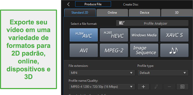 Exporte seu vídeo PowerDirector