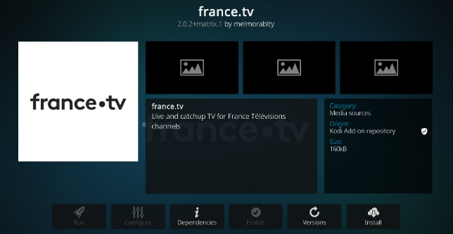 Imagem do complemento france.tv Kodi