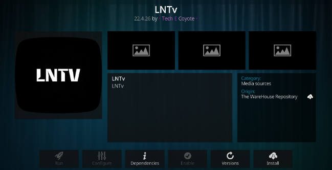 Afbeelding van de LNTV Kodi-add-on