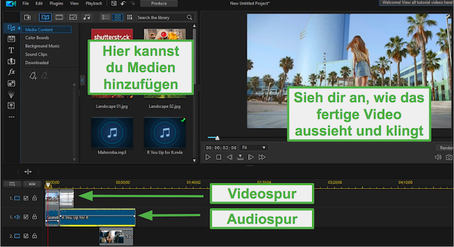 PowerDirector-Videobearbeitung