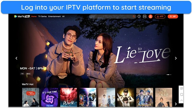 Screenshot of iflix IPTV in Malaysia
