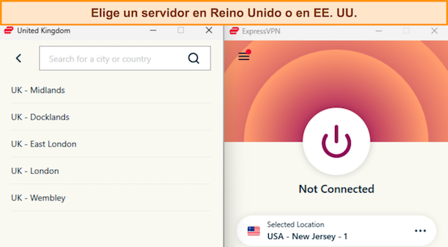Capturas de pantalla del proceso de inicio de sesión de ExpressVPN en Windows