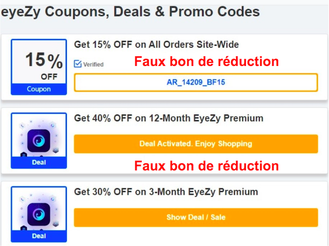 Faux coupons 2