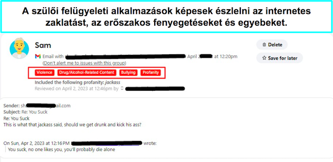 A Bark észleli az internetes zaklatást