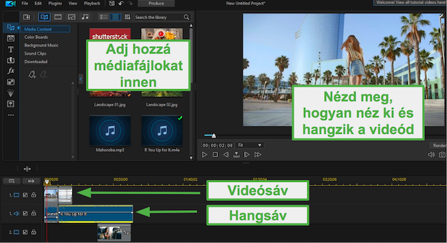 PowerDirector videó szerkesztés