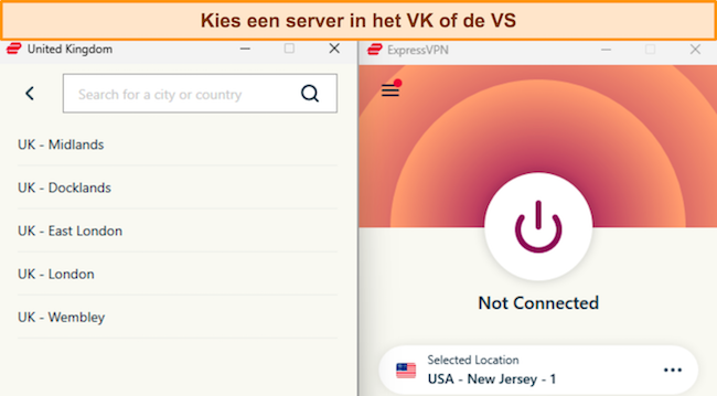 Screenshots van het aanmeldingsproces van ExpressVPN op Windows