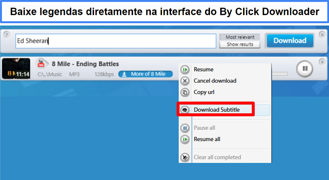 ByClick Downloader legendas