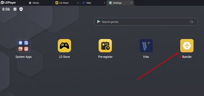 Screenshot des Bumble-App-Symbols