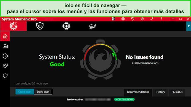 Captura de pantalla de la interfaz de usuario de la aplicación de Windows de iolo