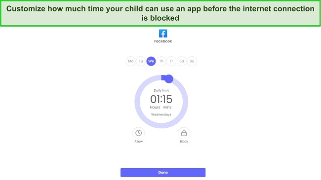 Screenshot of time limit