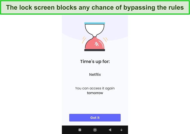 Netflix parental control screen lock screenshot