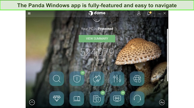 Panda desktop app interface screenshot